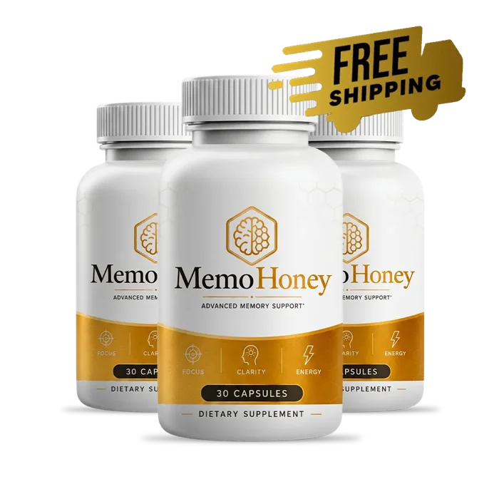 Three bottles of MemoHoney